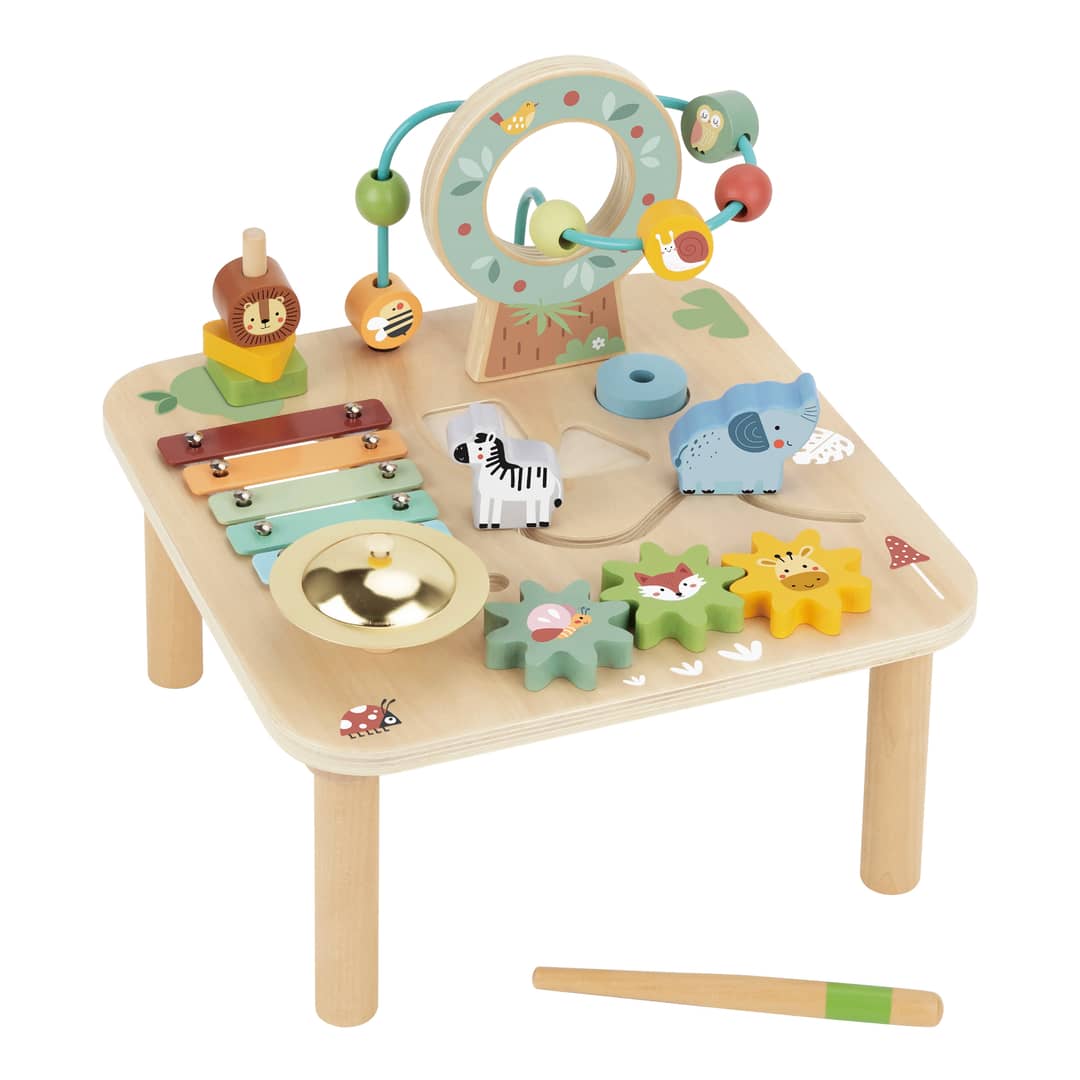 Tooky Toy Wooden Activity Table with Xylophone and Animals