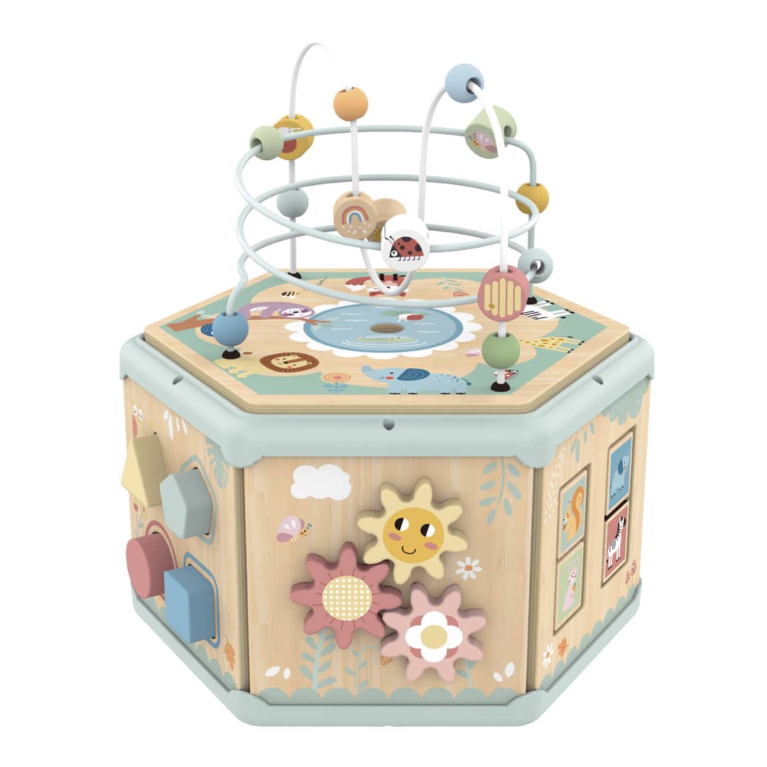 Tooky Toy 7-in-1 Wooden Activity Cube