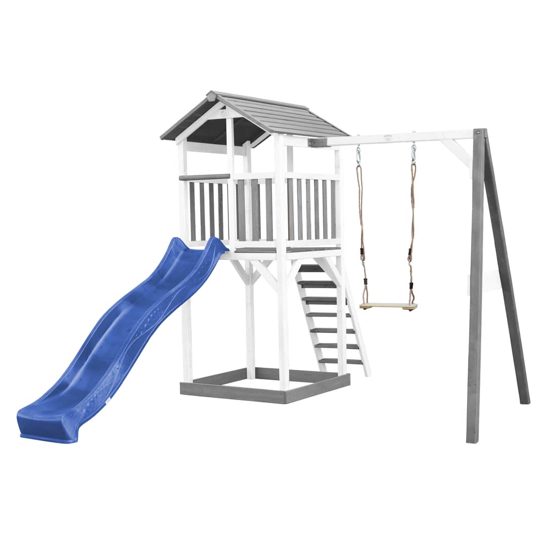 AXI Beach Tower with Single Swing Set Grey/White