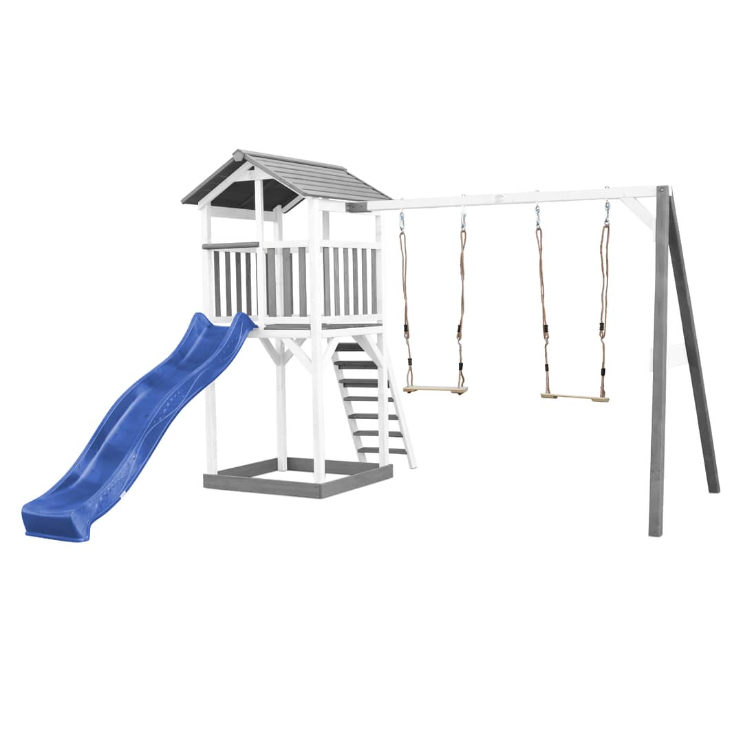 AXI Beach Tower with Double Swing Set Grey/White