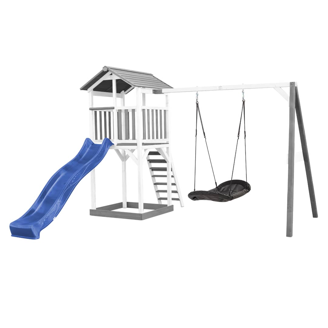 AXI Beach Tower with Roxy Nest Swing Set Grey/White