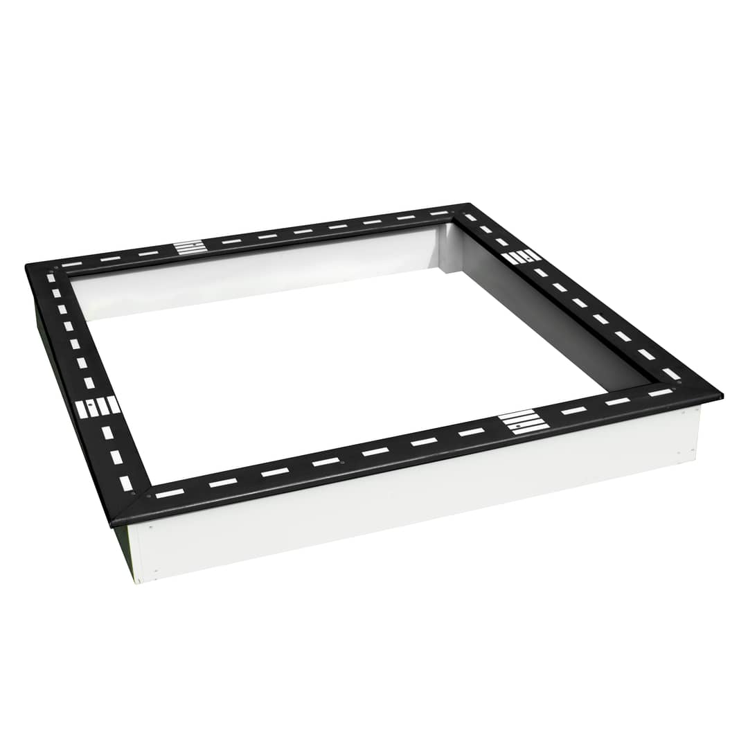 Sunny Sandy Sandbox with Race Track - 127 x 127 cm - Black/White