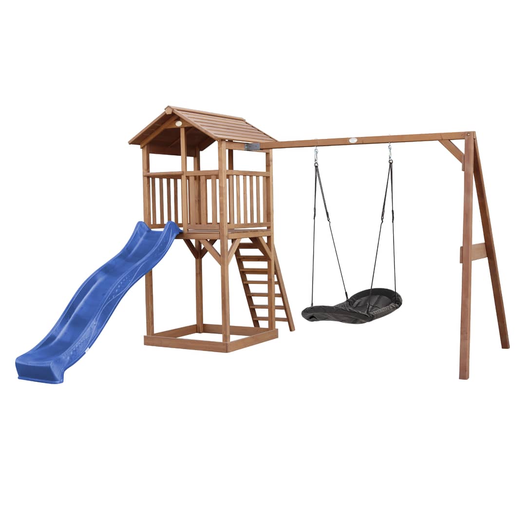 AXI Beach Tower with Roxy Nest Swing Set Brown