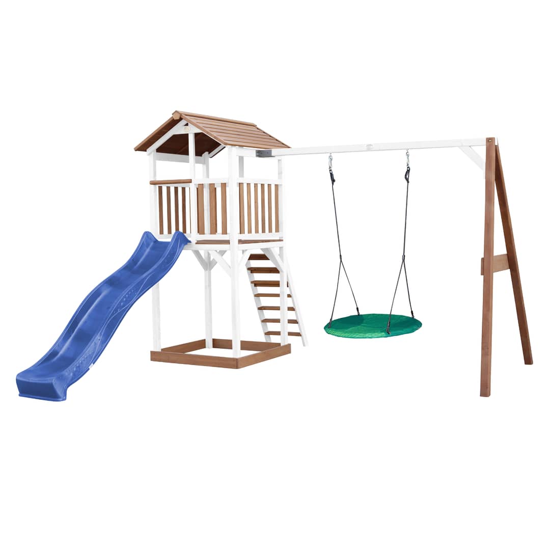 AXI Beach Tower with Summer Nest Swing Set Brown/White