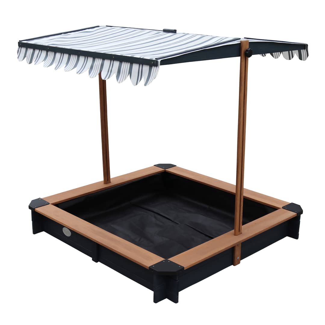 AXI Lily Sandbox with Canopy - 118 x 118 cm - Anthracite/Brown