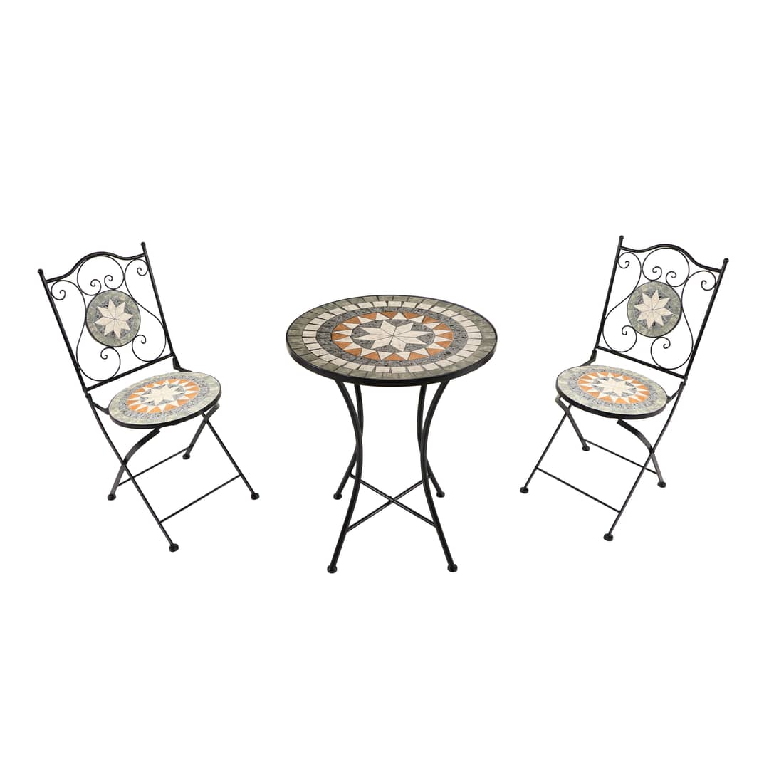 AXI Amélie Bistro Set Mosaic Star - Grey/Brown