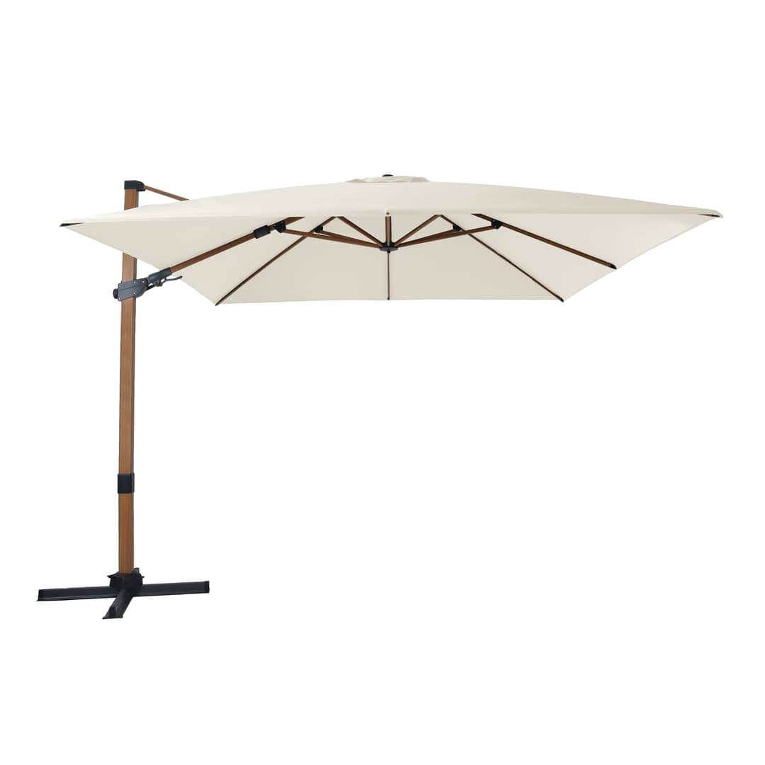 AXI Apollo Premium Cantilever Parasol 300x300cm - Wood-look