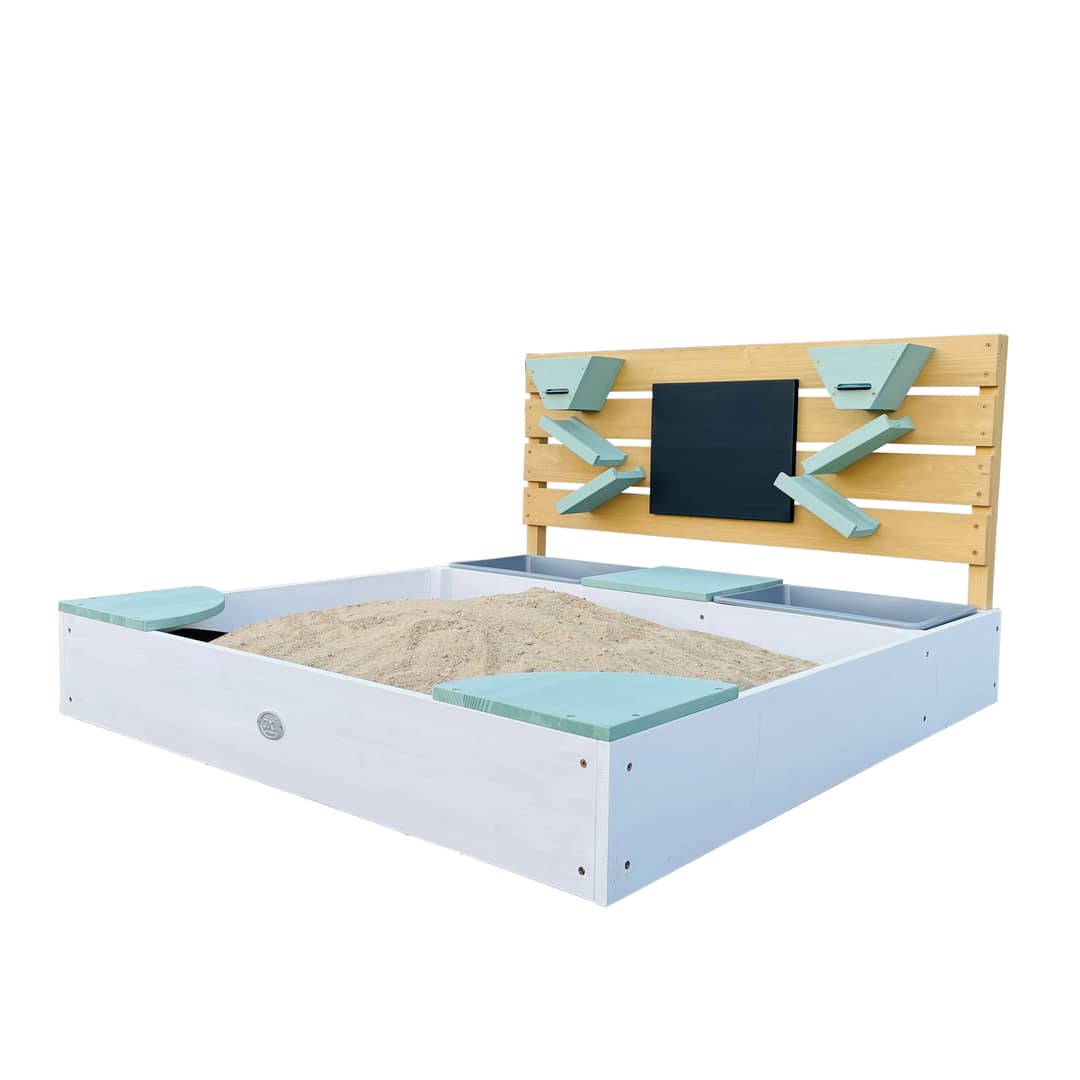 AXI Cato sandbox with sand & water trays and Play wall - 100 x 105 cm