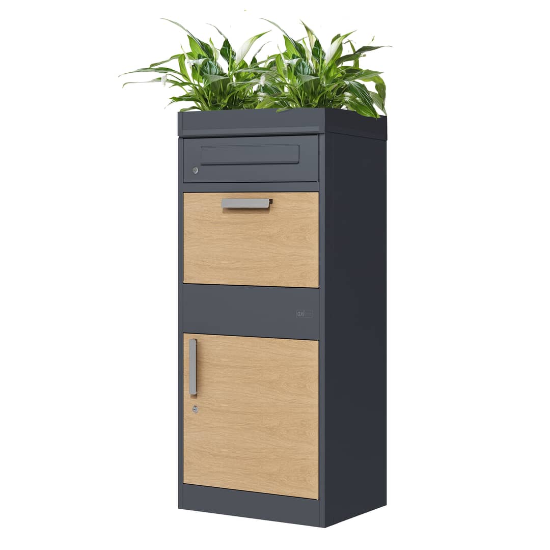 AXI Levi Metal Parcel Mailbox in Anthracite