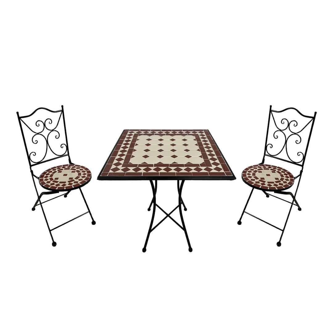 AXI Camilla Bistro Set Mosaic - Red/White