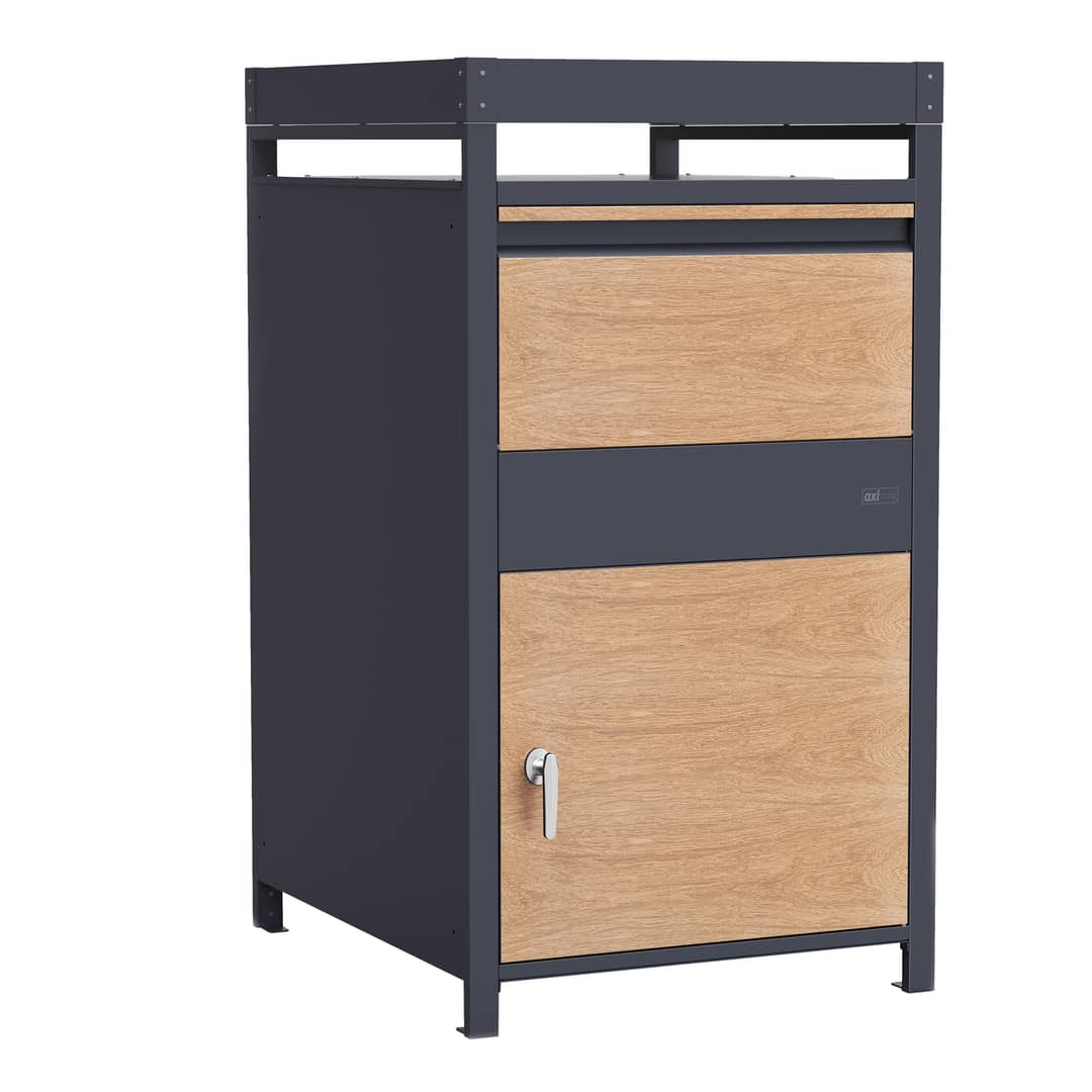 AXI Louis Metal Parcel Mailbox in Anthracite