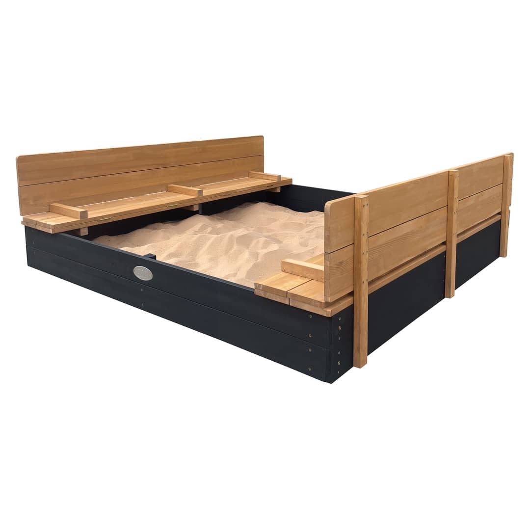 AXI Ella XXL Sandbox 150 x 150 x 20 cm with benches