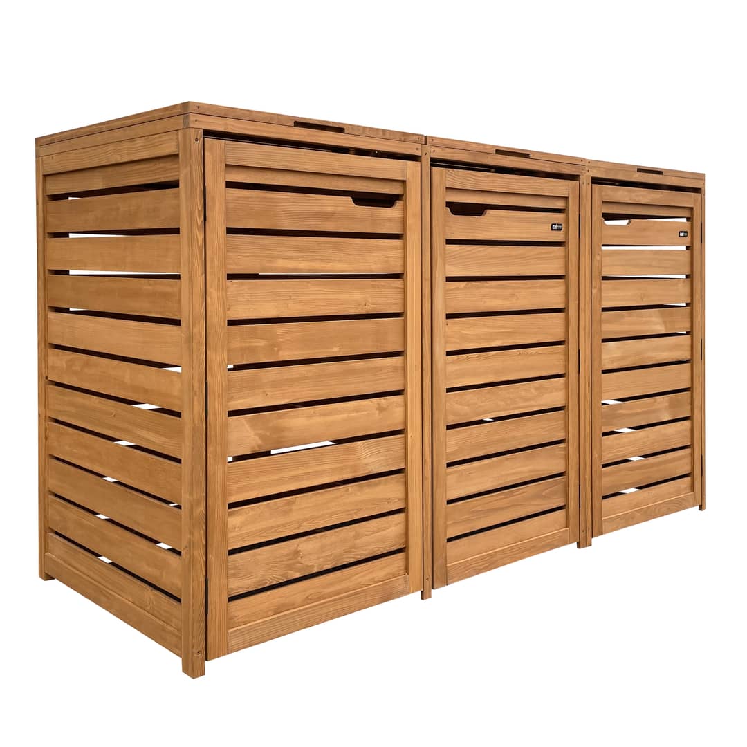 AXI Lex Wooden Bin Storage Brown – 3 bins