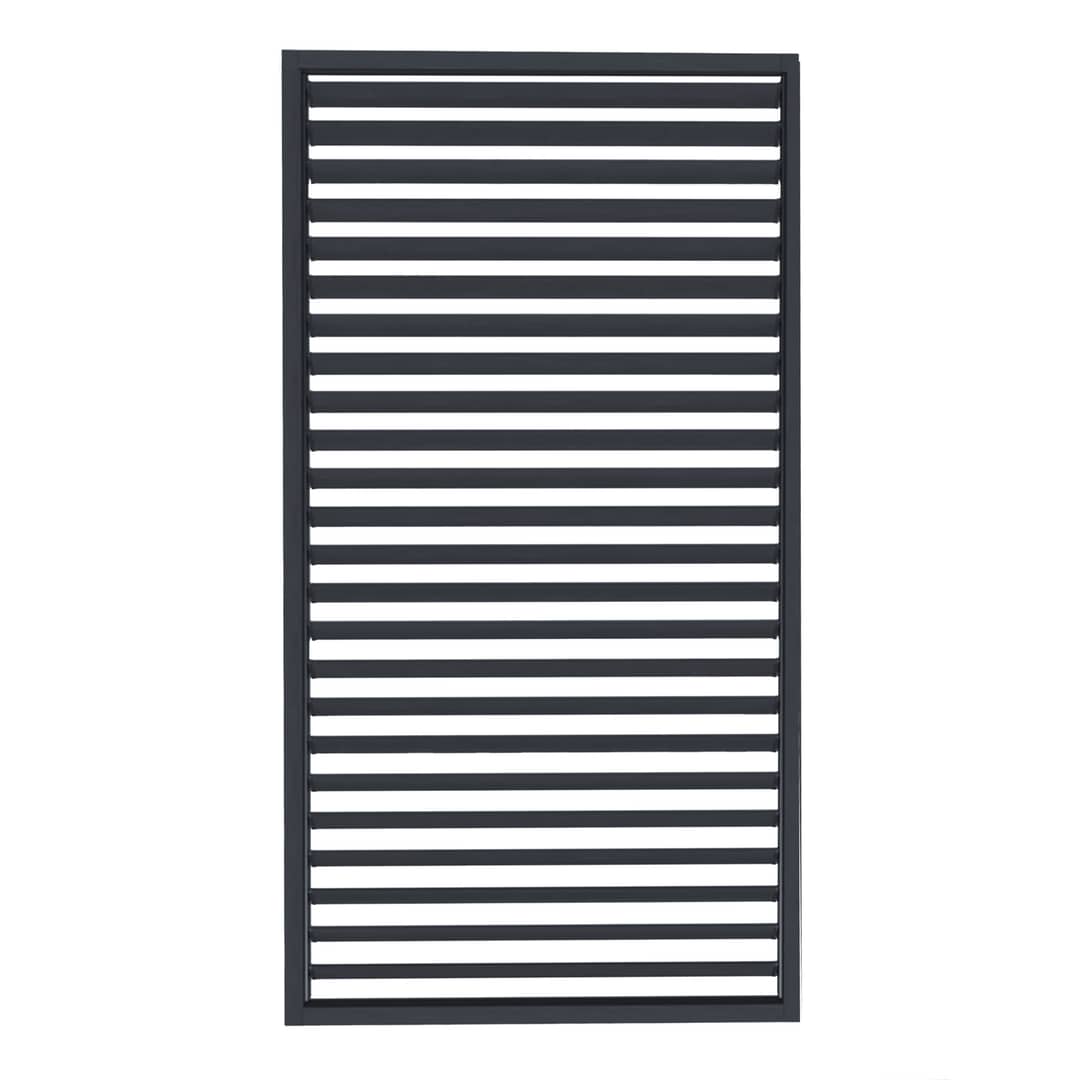 AXI Raya Aluminium Louvered Wall 1 m Anthracite