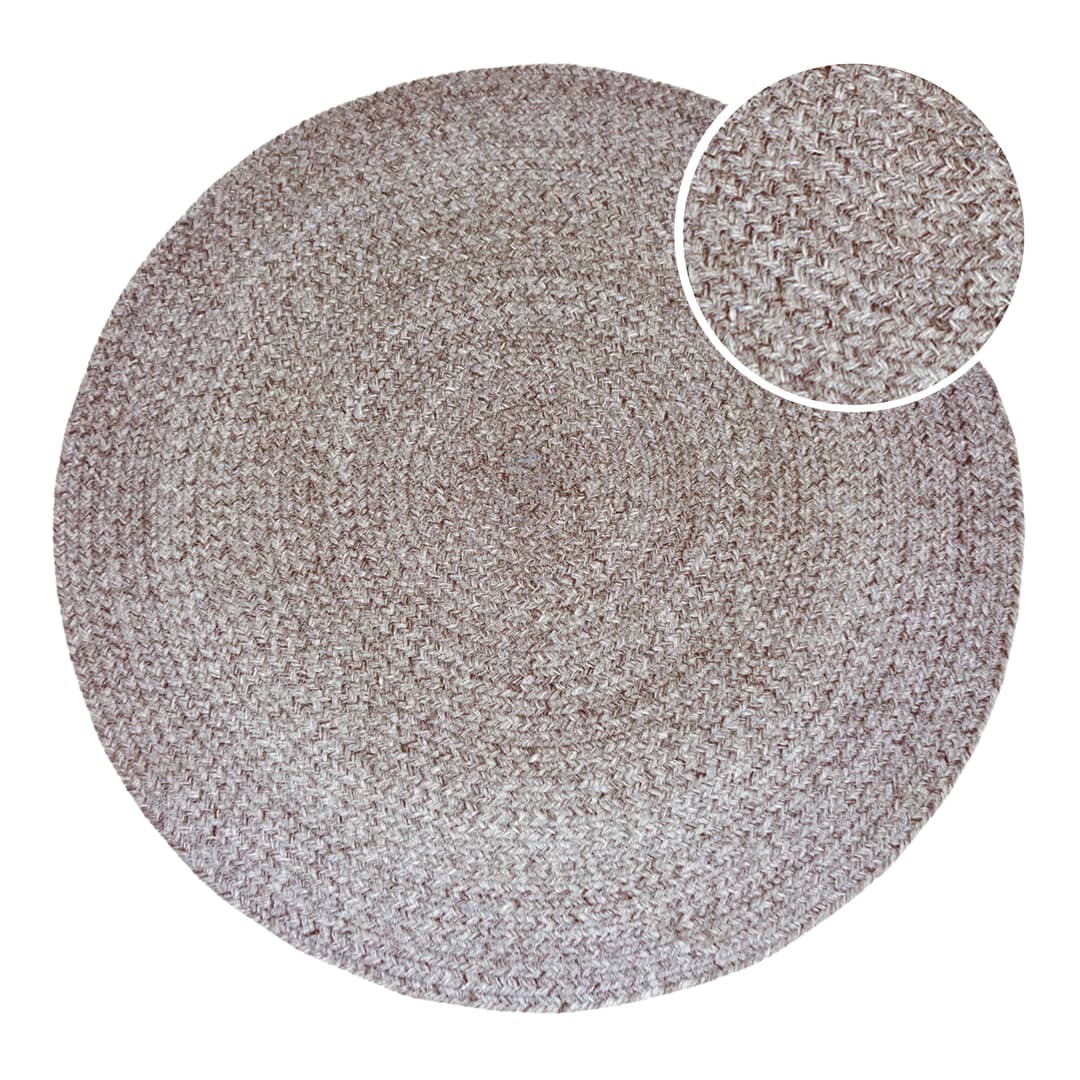AXI Corfu Outdoor Rug – Round – Ø 120 cm – Brown
