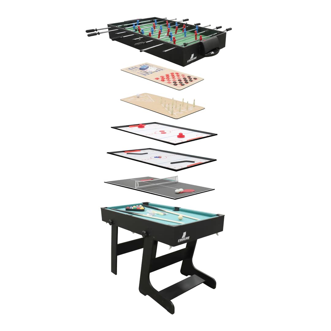 Cougar 16-in-1 Multi Game Table - Black