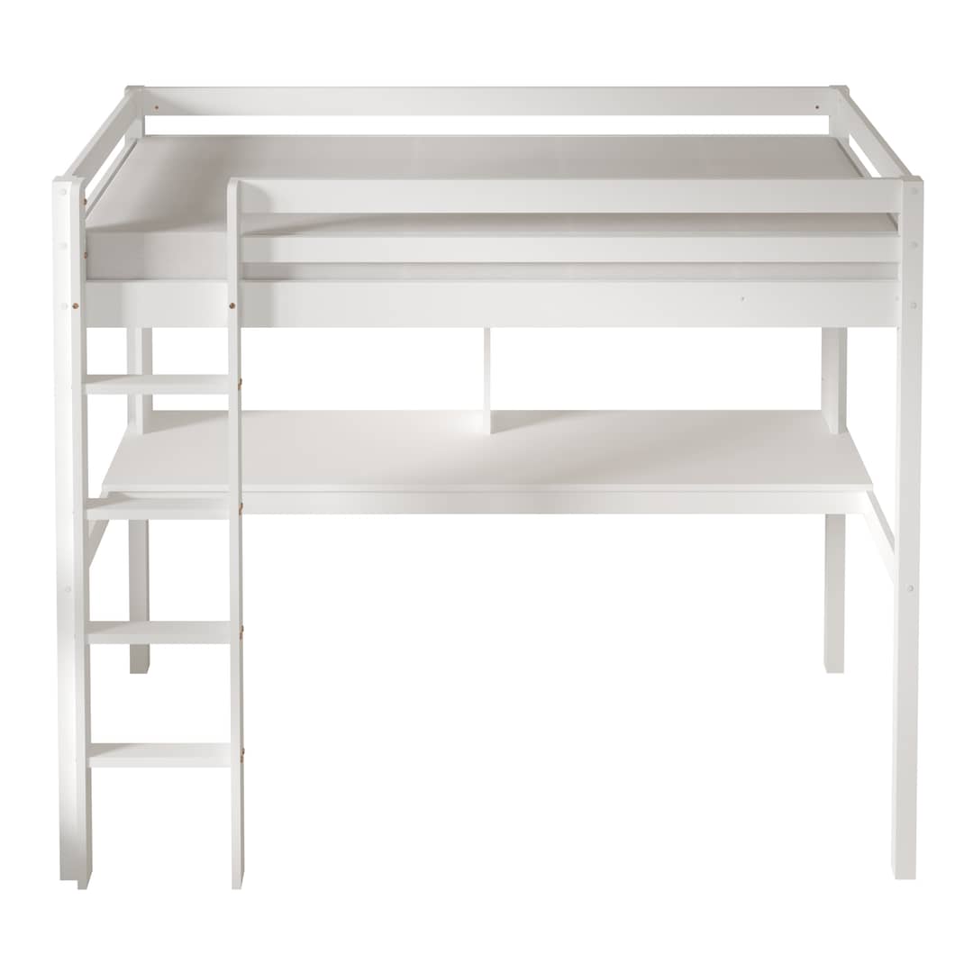 Sunny Sil Loft Bed with Desk White – Without Mattress
