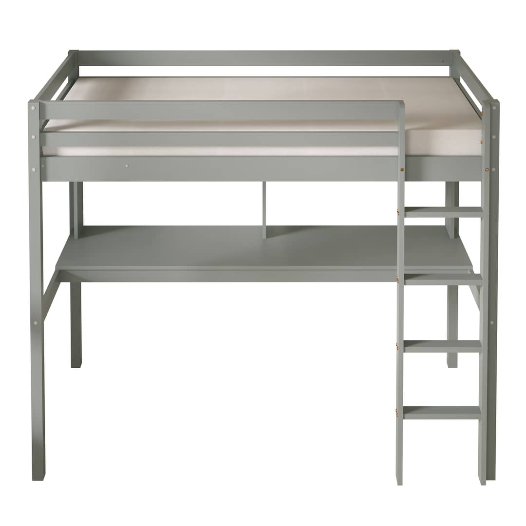 Sunny Sil Loft Bed with Desk Grey – Without Mattress