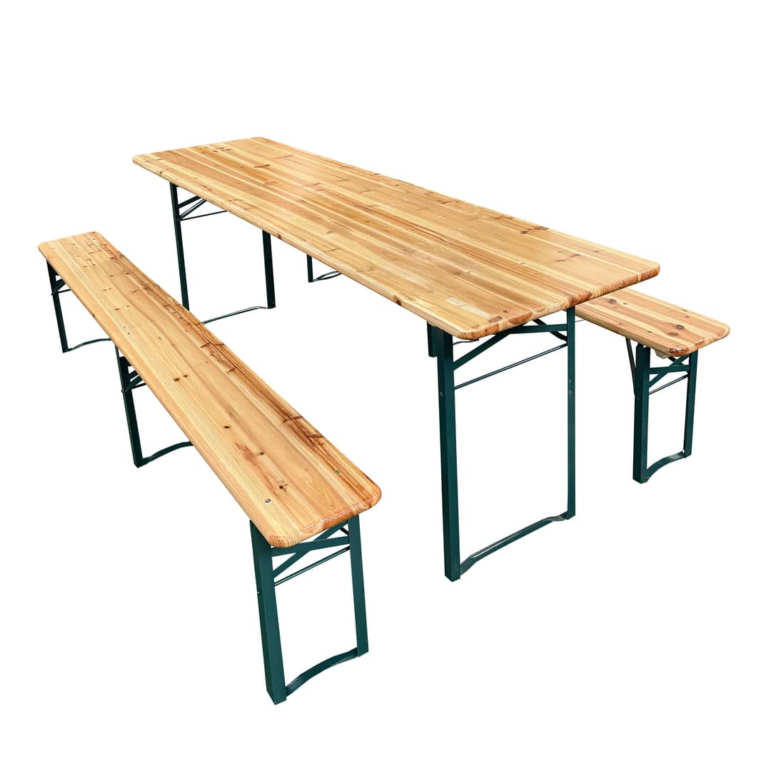 AXI Toon Beer Table Set Foldable with 2 Wooden Benches