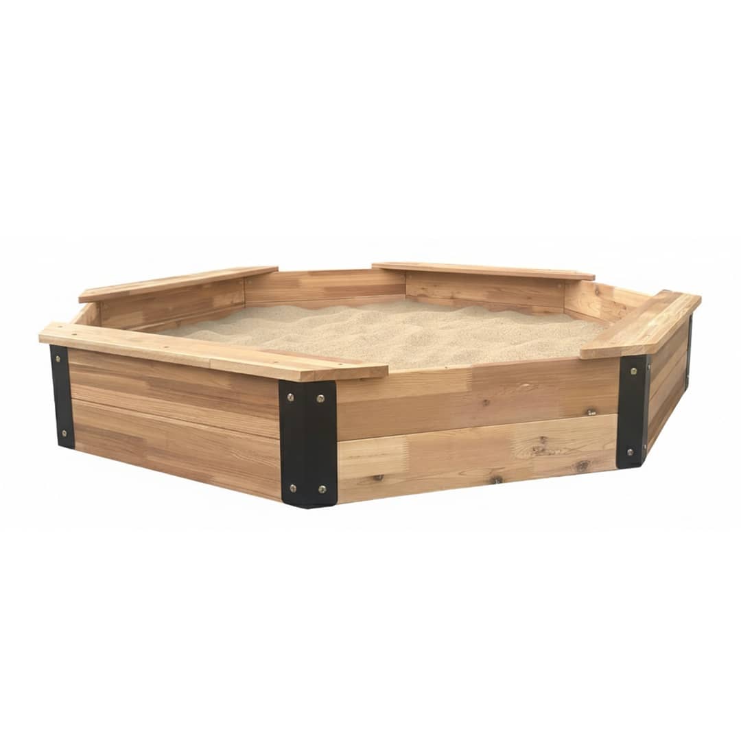 AXI Onno XXL Sandbox Octagonal - 200 x 200 cm - Brown/Anthracite