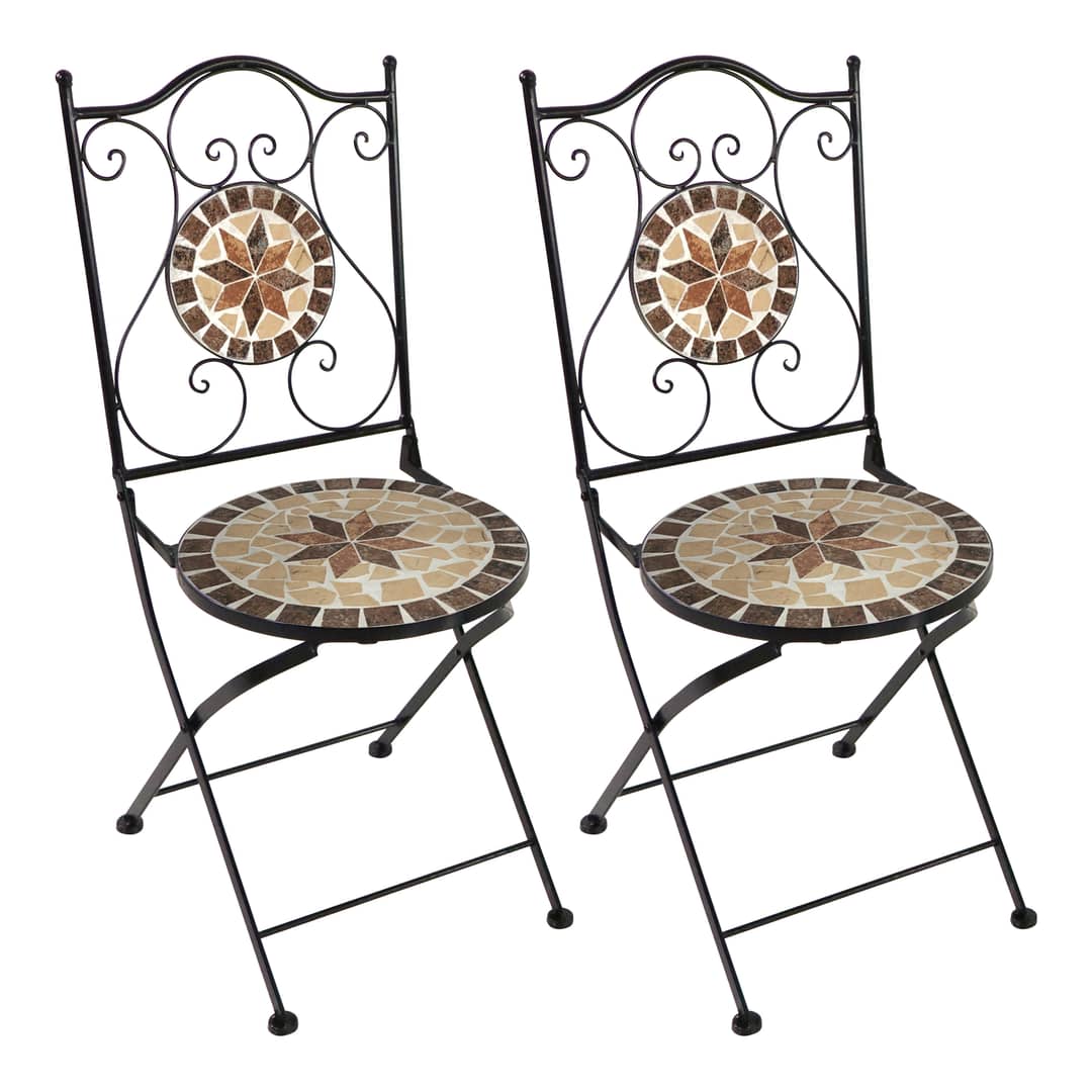 AXI Amélie Bistro Chairs Foldable Earth Brown – Set 2 pieces