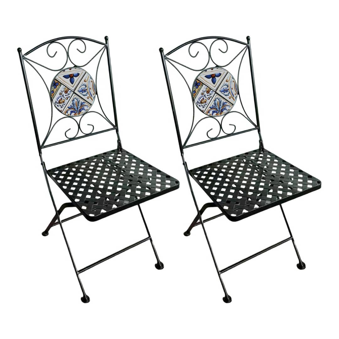 AXI Camilla Bistro Chairs Foldable Soft Blue – Set 2 pieces