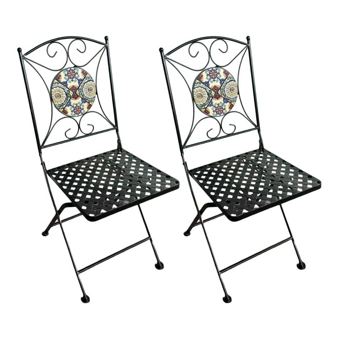 AXI Camilla Bistro Chairs Foldable Yellow Breeze – Set 2 pieces