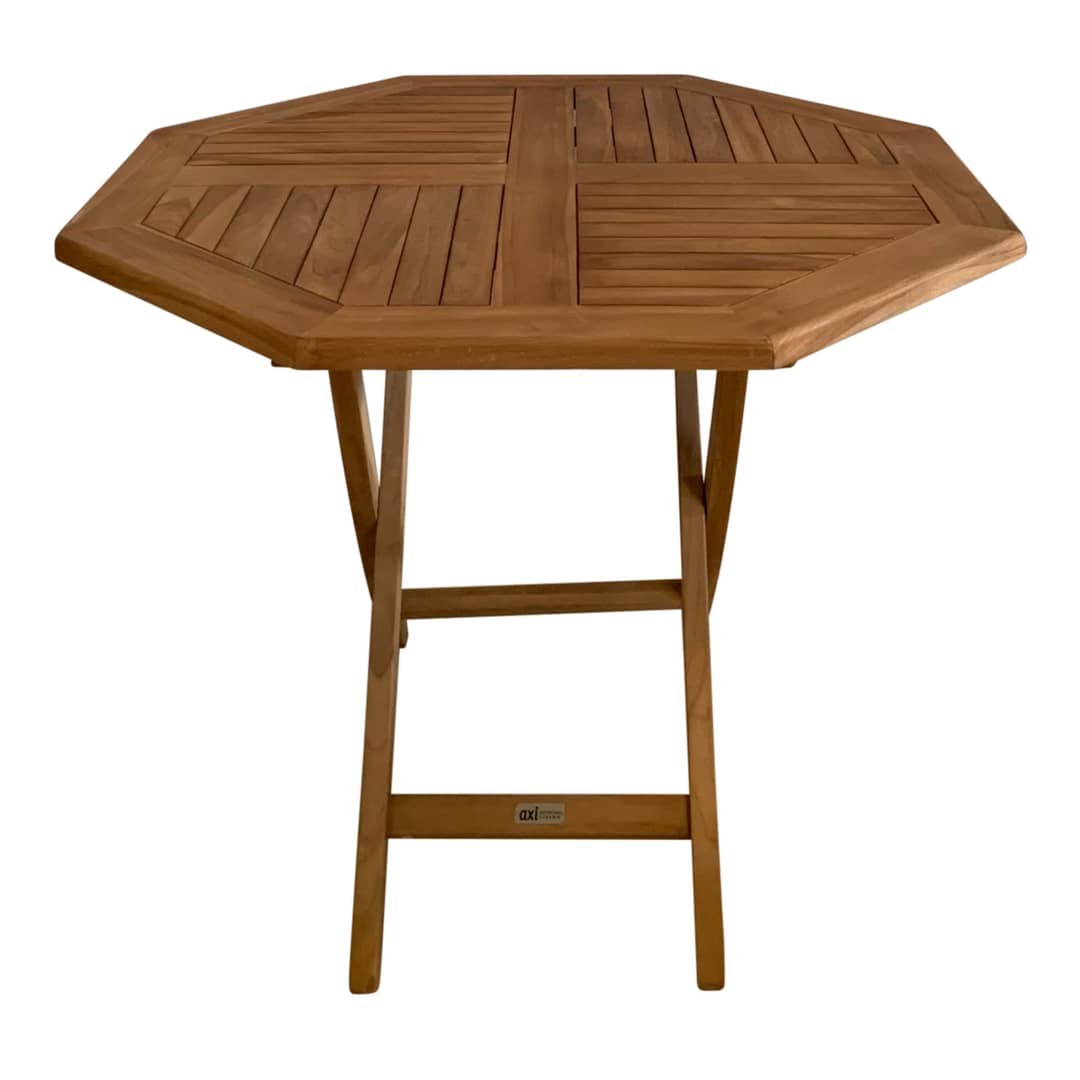 AXI Sana Teak Garden Table Octagonal Foldable 100 cm
