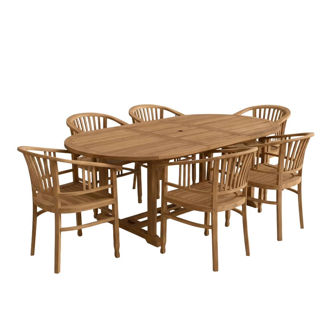 AXI Marzi/Talia 180-240 cm Garden Set 7-piece Teak - Extendable