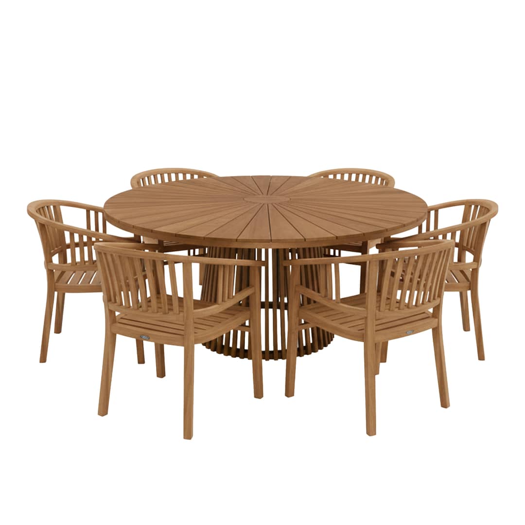 AXI Hani/Talia 150 cm Garden Set 7-piece Teak