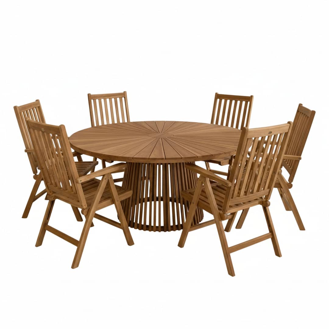 AXI Hani/Nuria 150 cm Garden Set 7-piece Teak