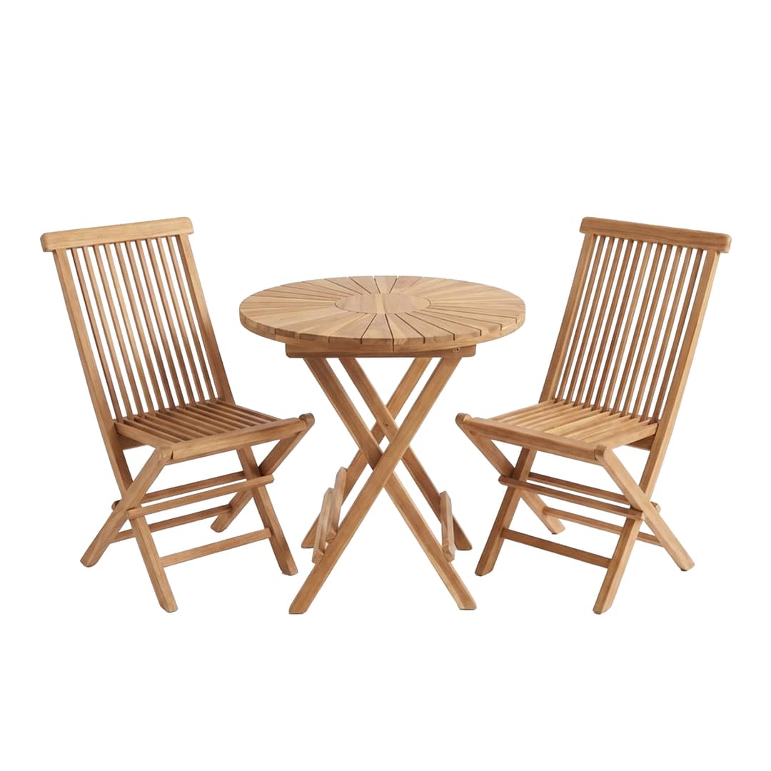AXI Gia/Mina 60 cm Bistro Set 3-piece Teak - Foldable