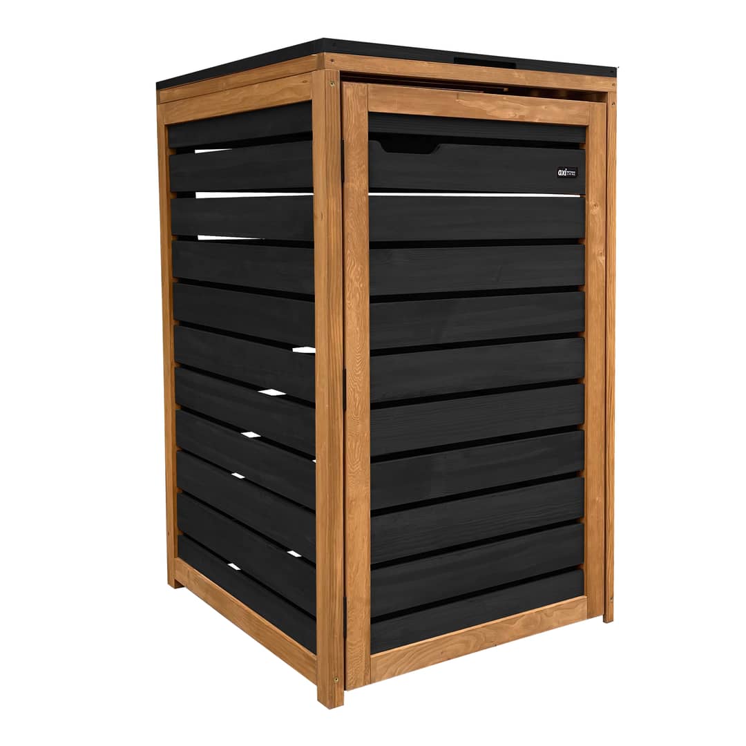 AXI Lex Wooden Bin Storage Black/Brown - 1 bin