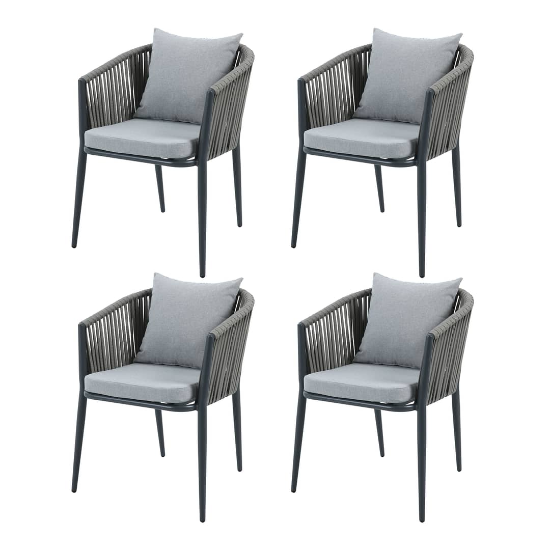 AXI Faye Chairs Anthracite – Set 4 pieces